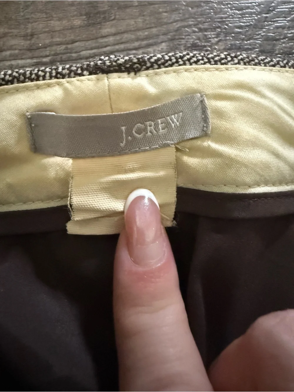 Vintage J.Crew Brown Tweed-Look Textured Dress Pants